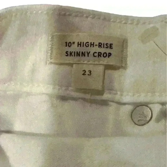 Madewell 10” high rise white skinny crop size 23 - Picture 10 of 14